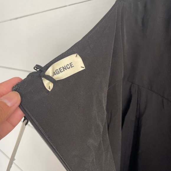 NWT L'AGENCE Elsa Maxi Dress in Washed Black - Picture 6 of 8